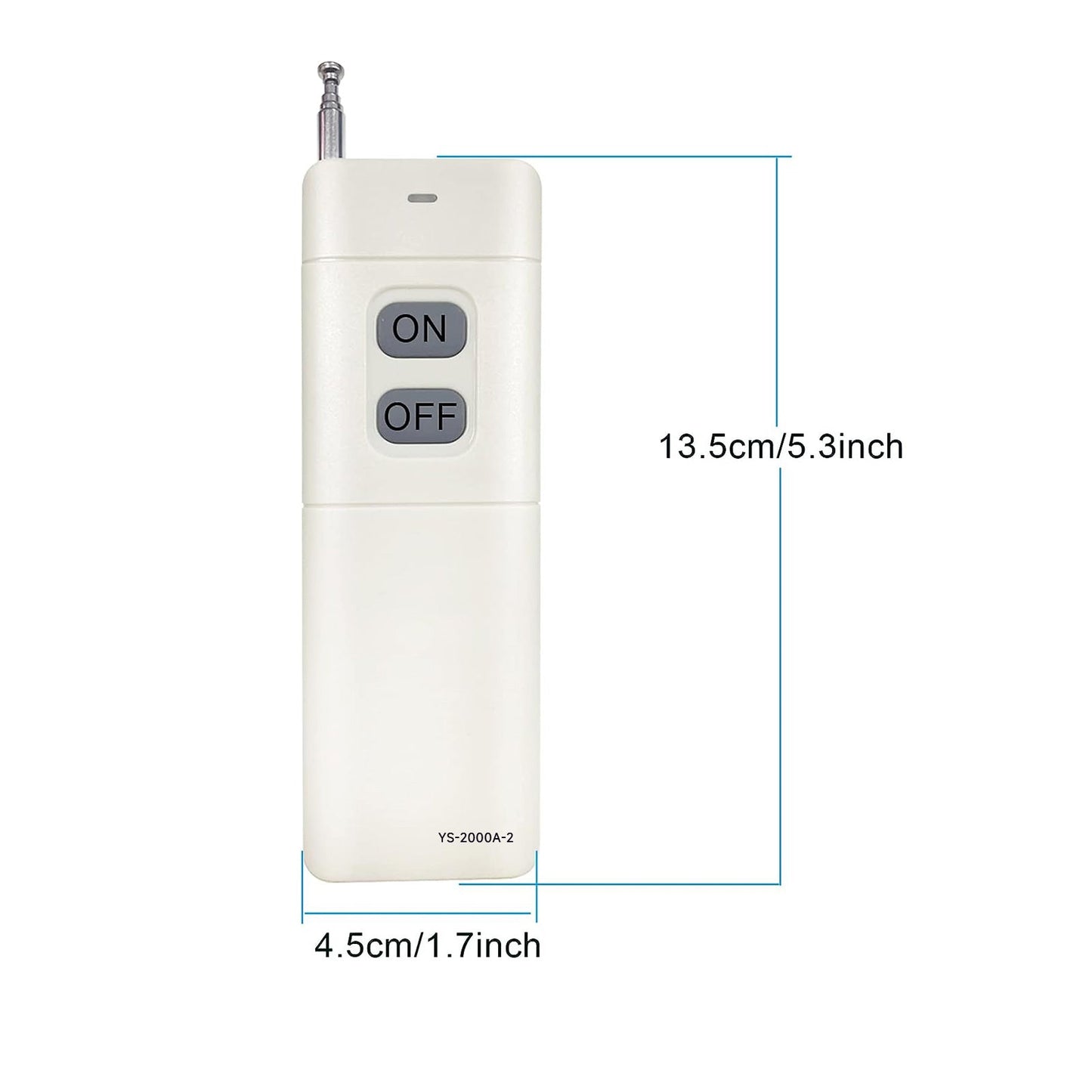 YASONG Wireless Remote Control 2000m/1.24mile(No Wall) Control Siren Turn On or Turn Off One Remote Control up to 15 Alarms