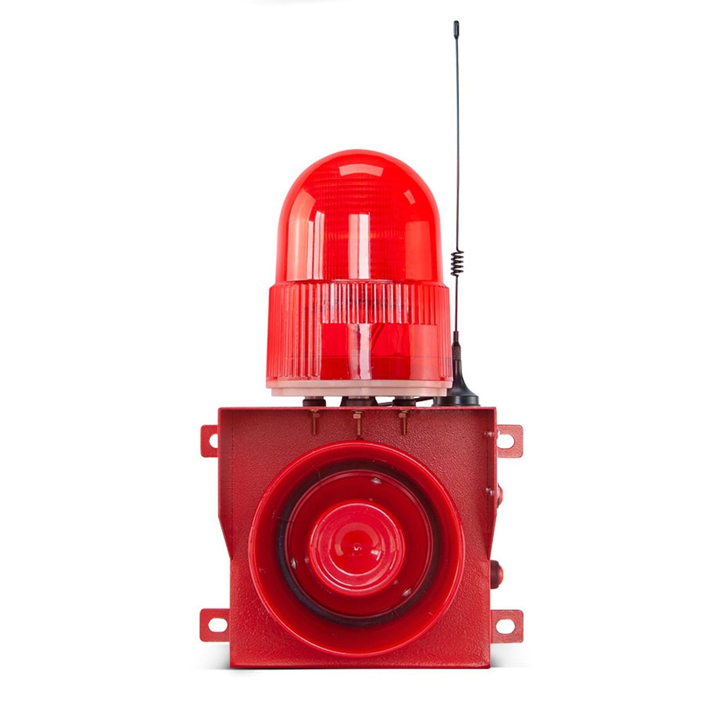 YASONG 500m/2000m Wireless Remote Control Alarm Siren 120dB Horn 12 Tone Adjustable Outdoor Industrial Waterproof LED Strobe Alarm System for Noisy Environment Emergency Alarm SLA-01TY