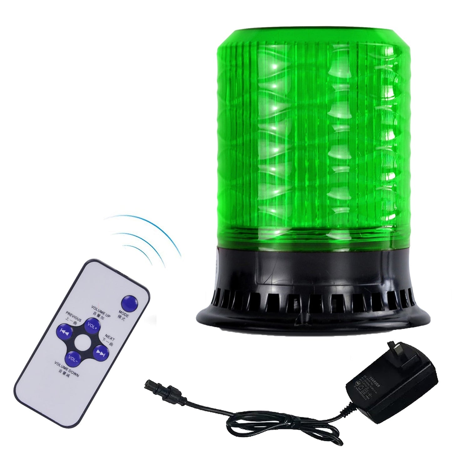 YASONG Beacon Strobe Light 4 Flashing Mode 120dB Horn 9 Tones LED Emergency Lights with Magnet Base for Vehicles, Truck, Car and Workshop AC100V-AC240V