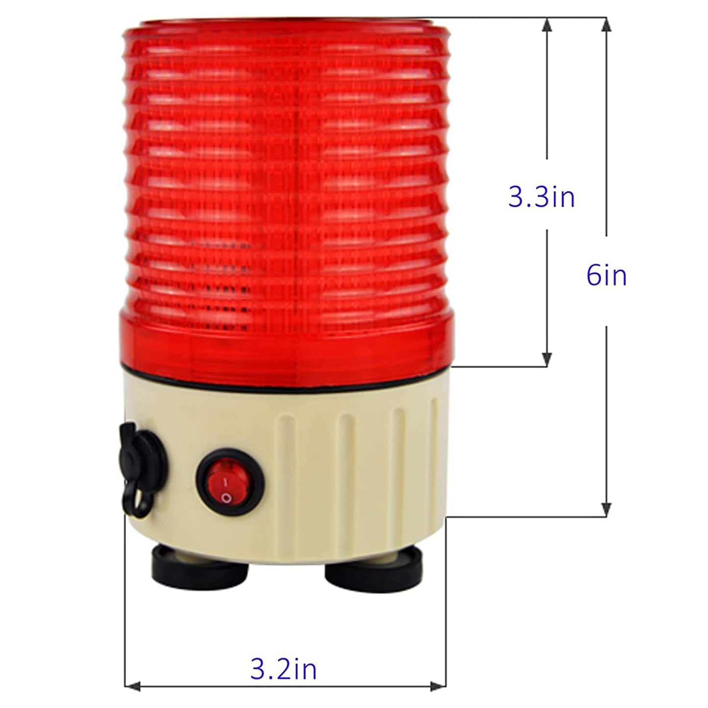YASONG Rotating Magnetic Strobe Warning Light with 90dB Buzzer or No Sound Industrial battery Beacon Flashing Light Alarm Emergency Security Sirens AC100V-240V