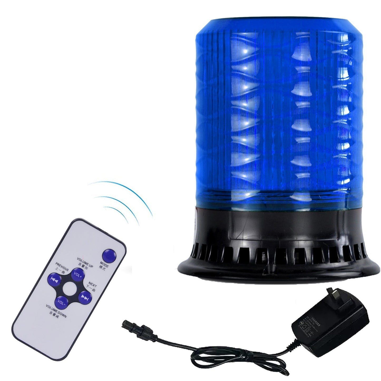 YASONG Beacon Strobe Light 4 Flashing Mode 120dB Horn 9 Tones LED Emergency Lights with Magnet Base for Vehicles, Truck, Car and Workshop AC100V-AC240V