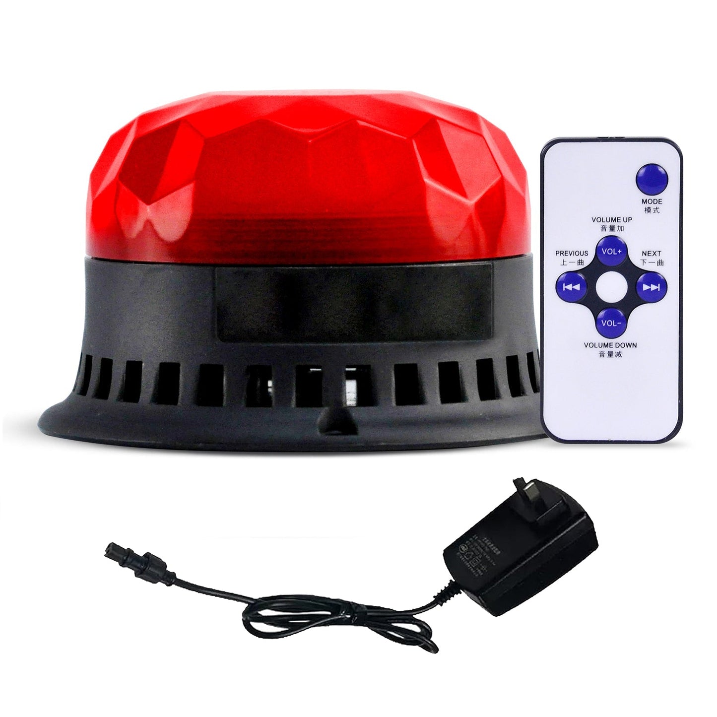 YASONG Beacon Strobe Lights Waterproof LED Siren Warning Light 120dB Loud horn 9 Tones 2 Flashing Mode Magnetic Base for Vehicles Trucks Forklift Workshop Emergency AC100-240V