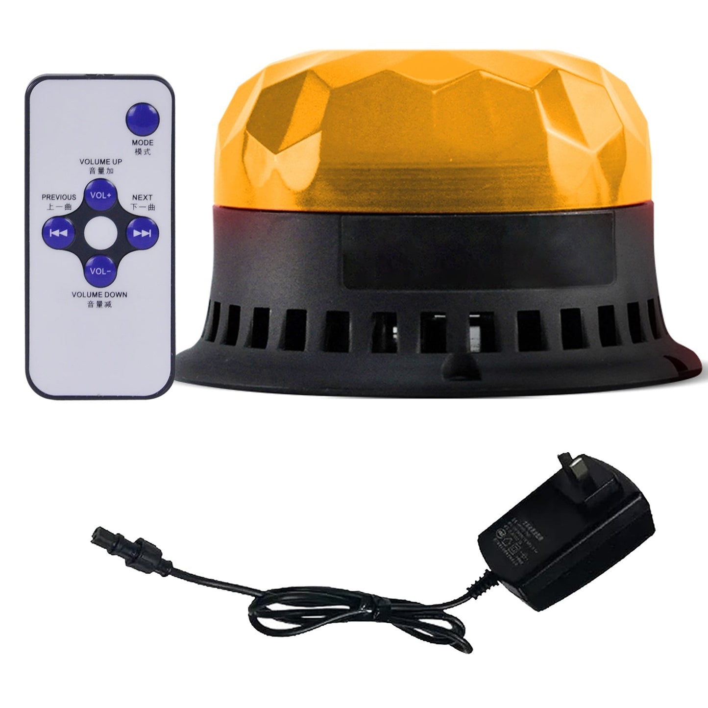 YASONG Beacon Strobe Lights Waterproof LED Siren Warning Light 120dB Loud horn 9 Tones 2 Flashing Mode Magnetic Base for Vehicles Trucks Forklift Workshop Emergency AC100-240V
