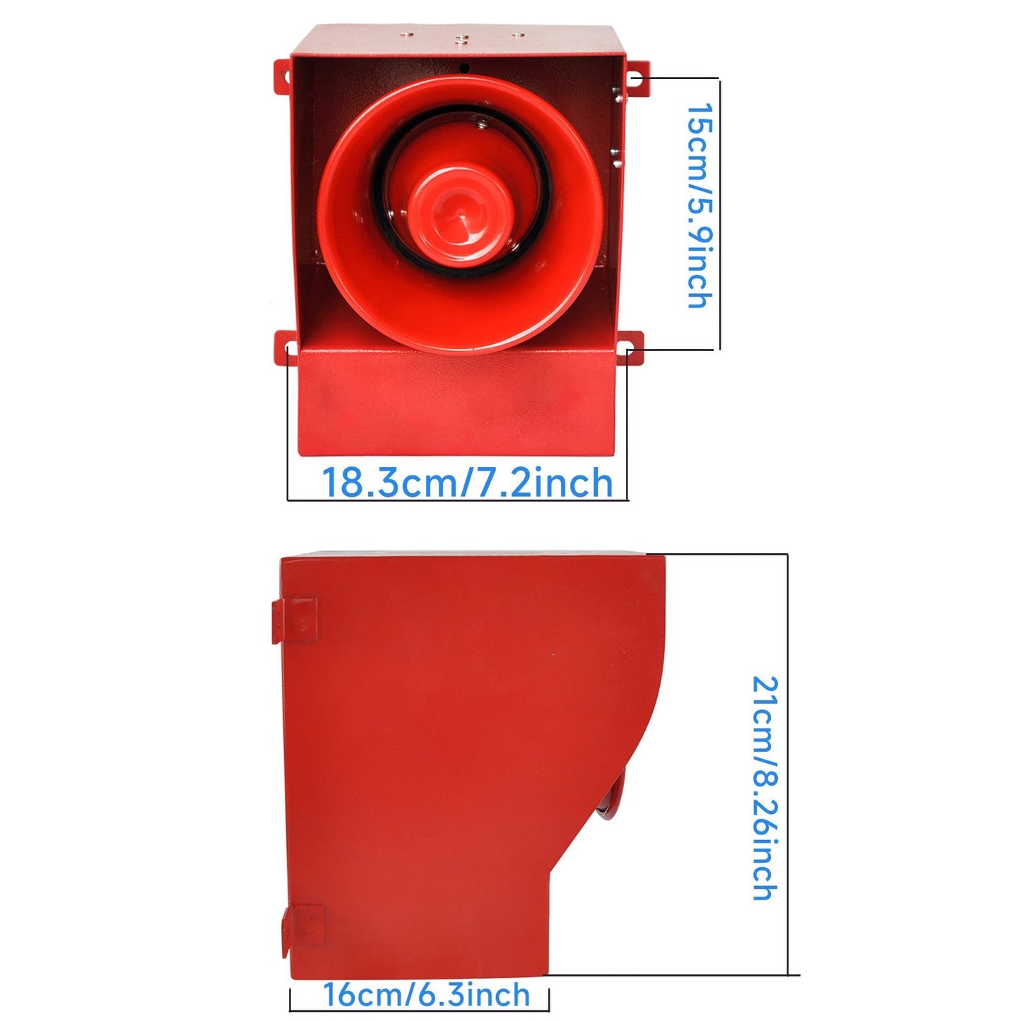 YASONG 45W Alarm Siren 130dB IP65 Waterproof Security Sirens Alarm System for Noisy Environment Emergency Alarm Range of 100m SLA-05E
