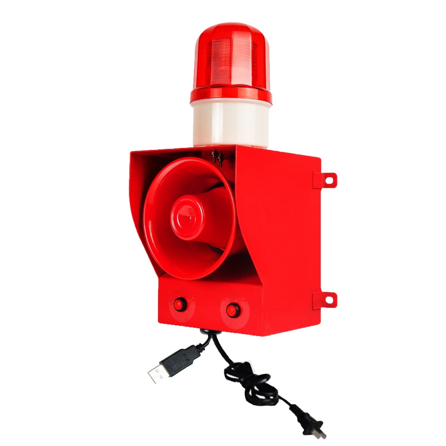 YASONG Security Outdoor ALarm Siren Loud 130dB IP65 Waterproof Adjustable Sound Alarm System with Timer Emergency Siren Strobe Light SLA-05B1