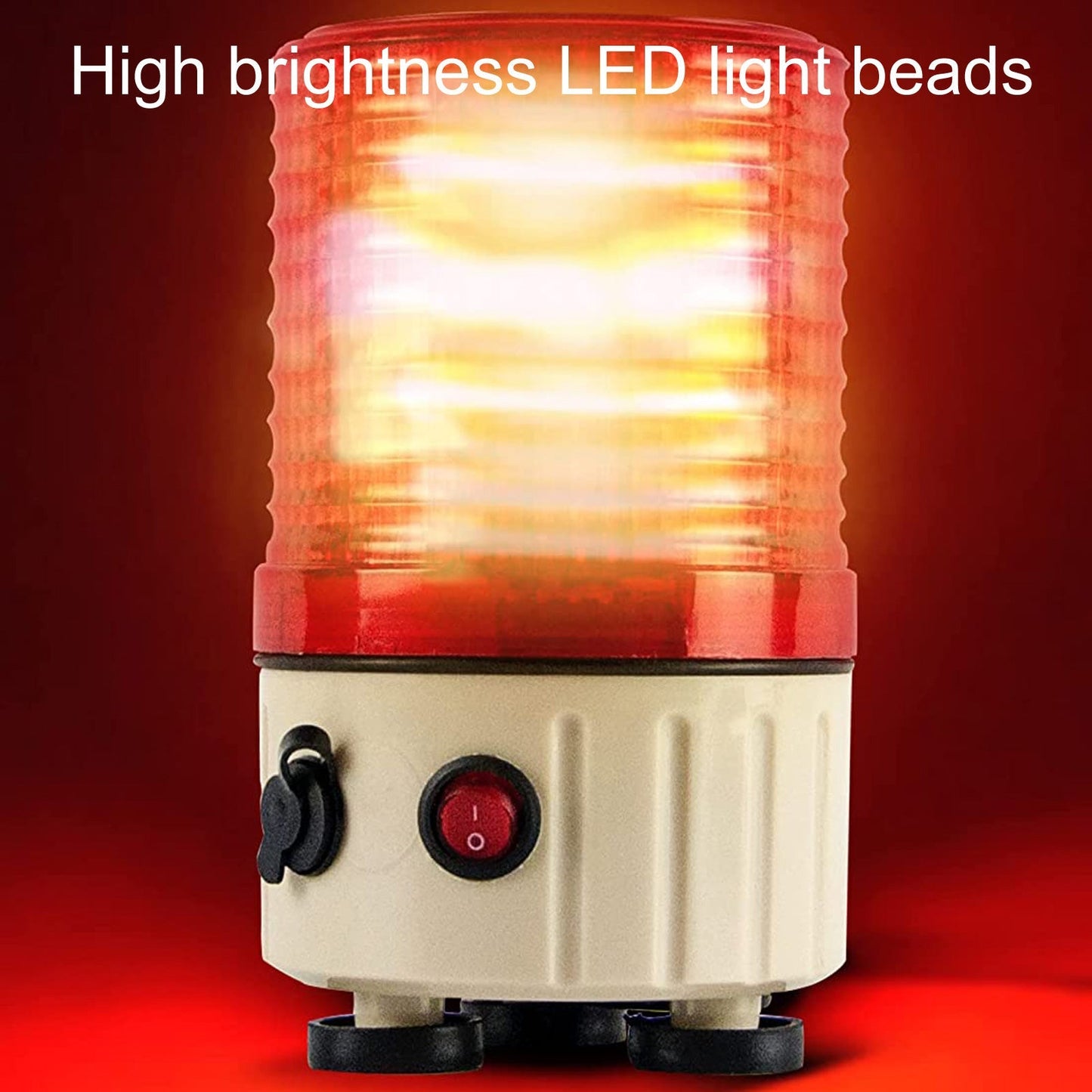 YASONG Rotating Magnetic Strobe Warning Light with 90dB Buzzer or No Sound Industrial battery Beacon Flashing Light Alarm Emergency Security Sirens AC100V-240V