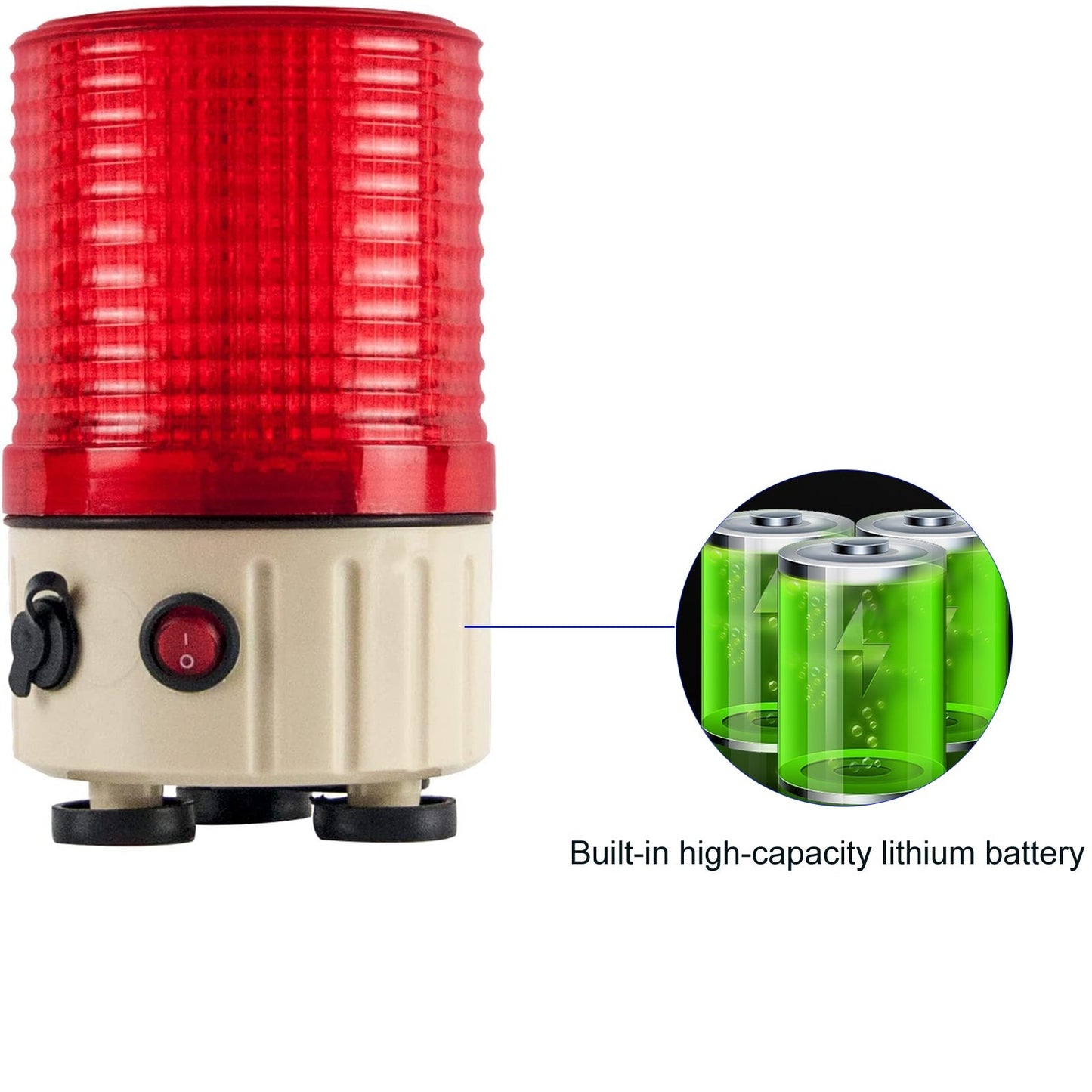YASONG Rotating Magnetic Strobe Warning Light with 90dB Buzzer or No Sound Industrial battery Beacon Flashing Light Alarm Emergency Security Sirens AC100V-240V