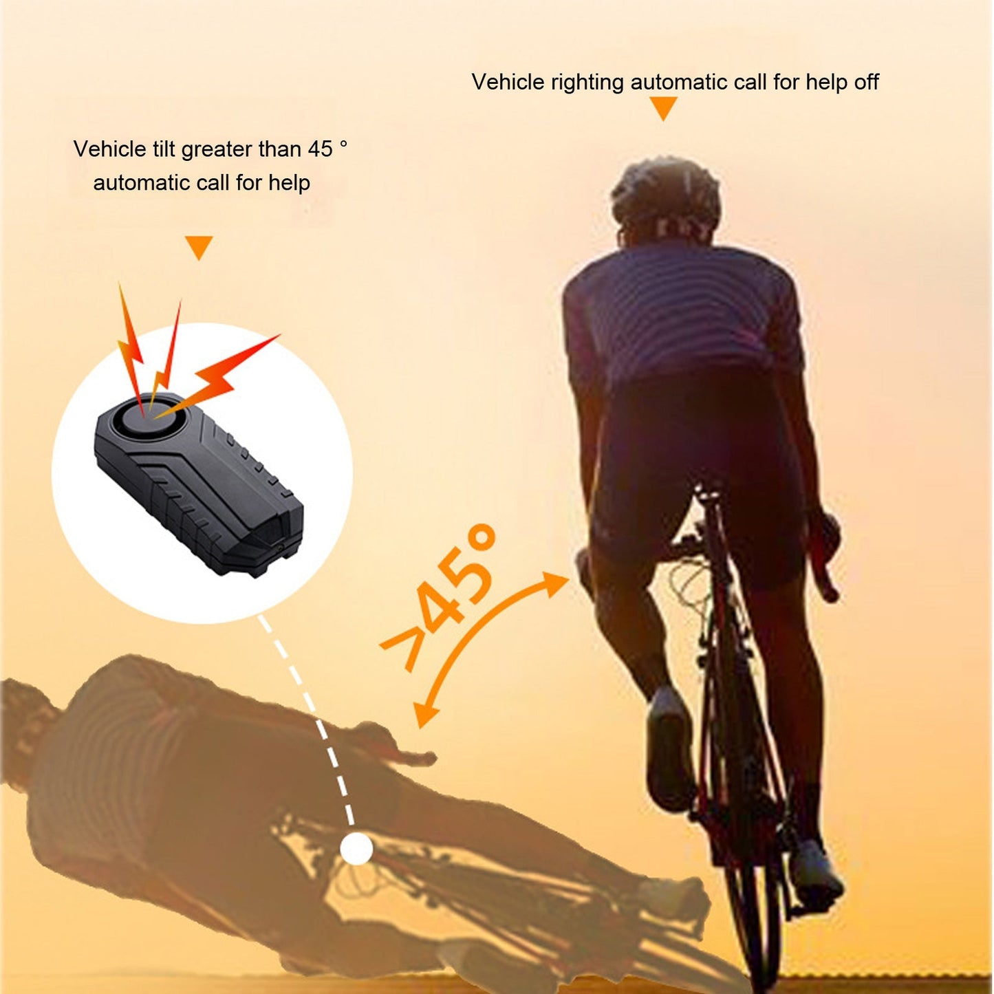 YASONG Bike Alarm with Remote Waterproof Motorcycle Alarm 113dB Loud Anti Theft Bicycle Alarm Wireless Vibration Vehicle Security Alarm System 2 Pack