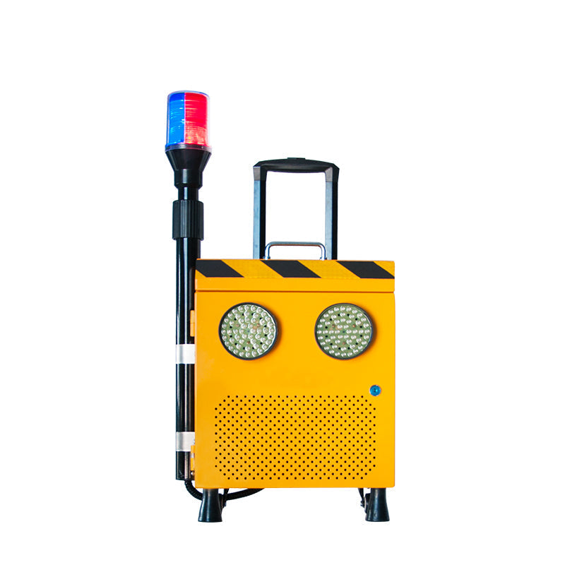 YASONG Traffic Emergency Work Light Portable Highway Maintenance Signal Alarm - 130dB Speaker, Red & Blue Strobe, 20AH Battery - Voice Prompt Horn Road Work Ahead Siren(SLA-S001)