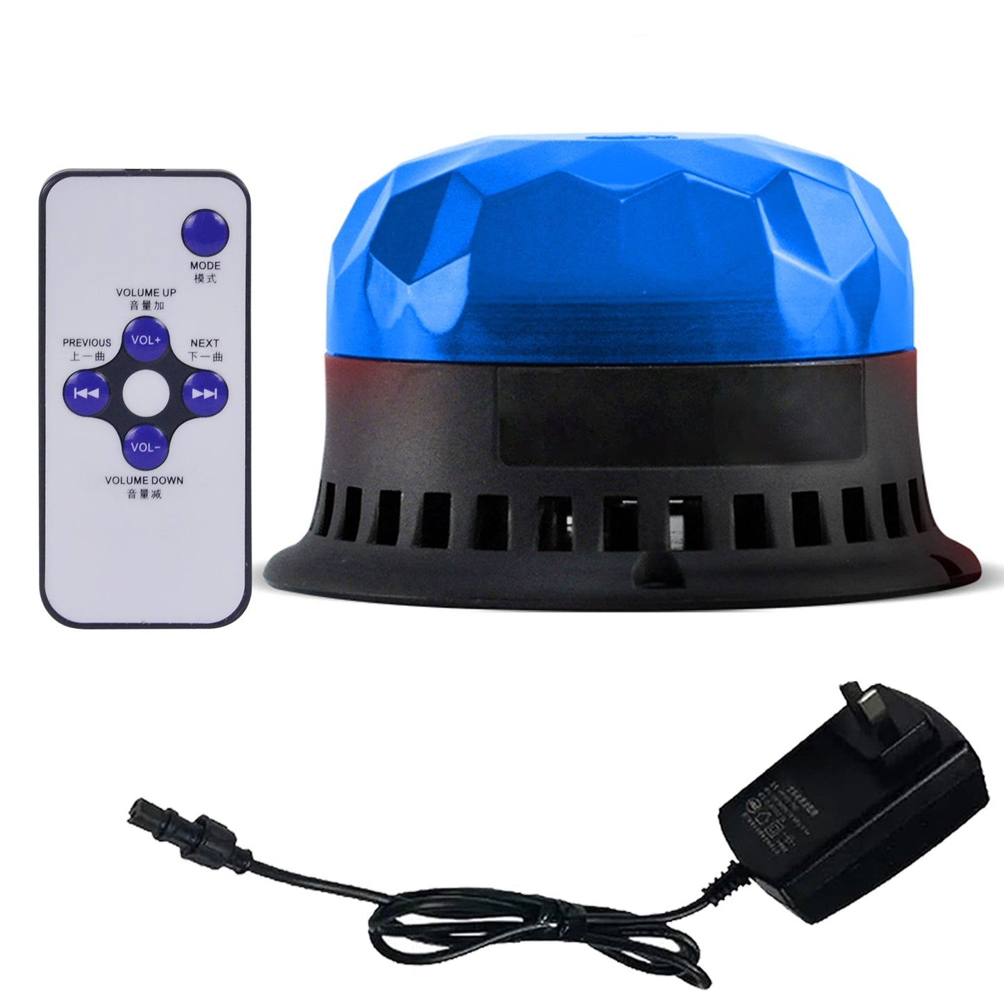 YASONG Beacon Strobe Lights Waterproof LED Siren Warning Light 120dB Loud horn 9 Tones 2 Flashing Mode Magnetic Base for Vehicles Trucks Forklift Workshop Emergency AC100-240V