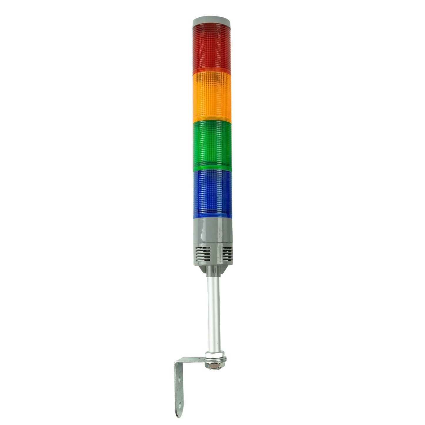 YASONG 4 Stack Super Bright LED Industrial Signal Tower Light Andon Lights with No Sound,Off-ON, or Flash, for Industrial, Warehouse, Indoor