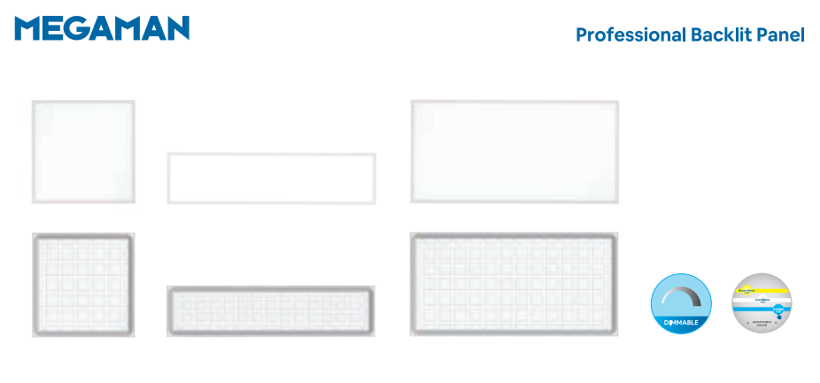 MEGAMAN Dimmmable Professional Backlit Panel x4Pcs - DelightLighting