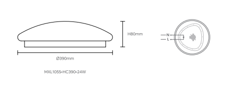 MEGAMAN RENZO 24W LED Ceiling Light MXL1055-HC390-24W x8Pcs - DelightLighting