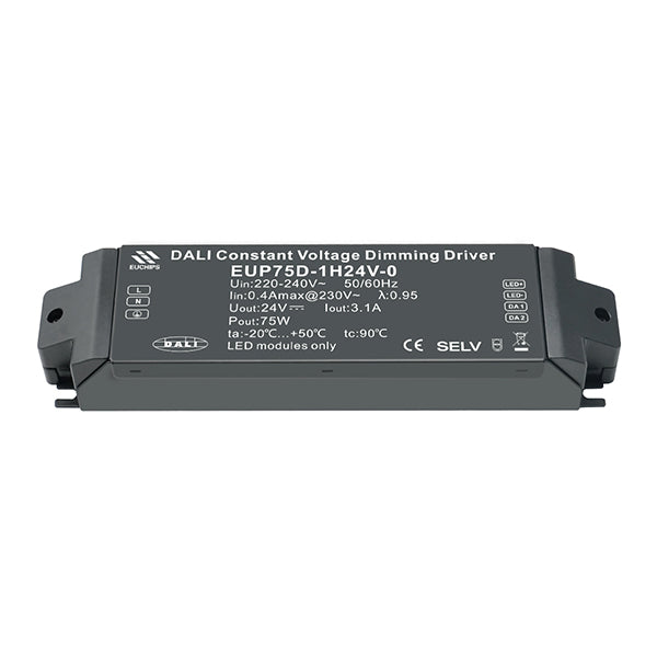 EUCHIPS EUP 1H24V-0 Series DALI Constant Voltage Dimming Driver - DelightLighting