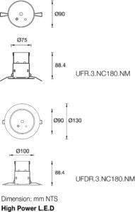 Maxspid EXIT/Emergency Maxspid 3W LED UFO UFR.3 Integrated Emergency Light