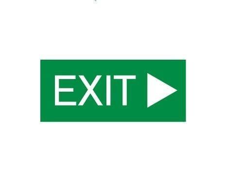 Maxspid EXIT/Emergency Surface / Double / Right Arrow Maxspid 1W LED box Emergency Exit Light Boxster BHD (Surface Type)
