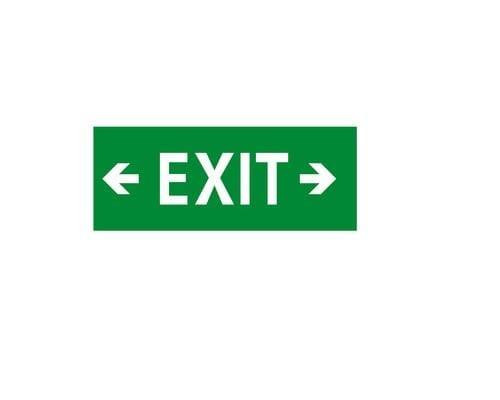 Maxspid EXIT/Emergency Surface / Single / Double Arrow Maxspid 1W Emergency Exit Light LEDER ES/M/W5100 Surface Mounted