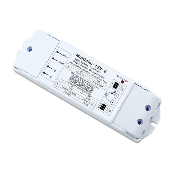 Euchips 12V 24V DC 1 Channel Constant Voltage Dimmable Driver Multidim-15V-0 x64Pcs - DelightLighting
