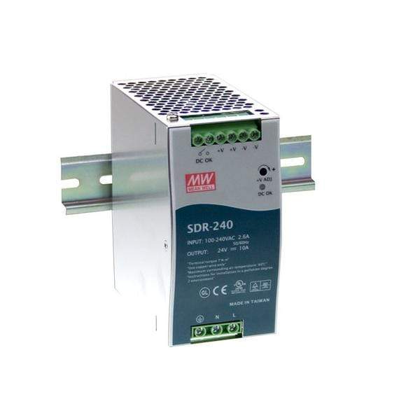 S7 Ballast /Drivers 240W / 24V MEANWELL SDR Series Rail Mount Power Supply