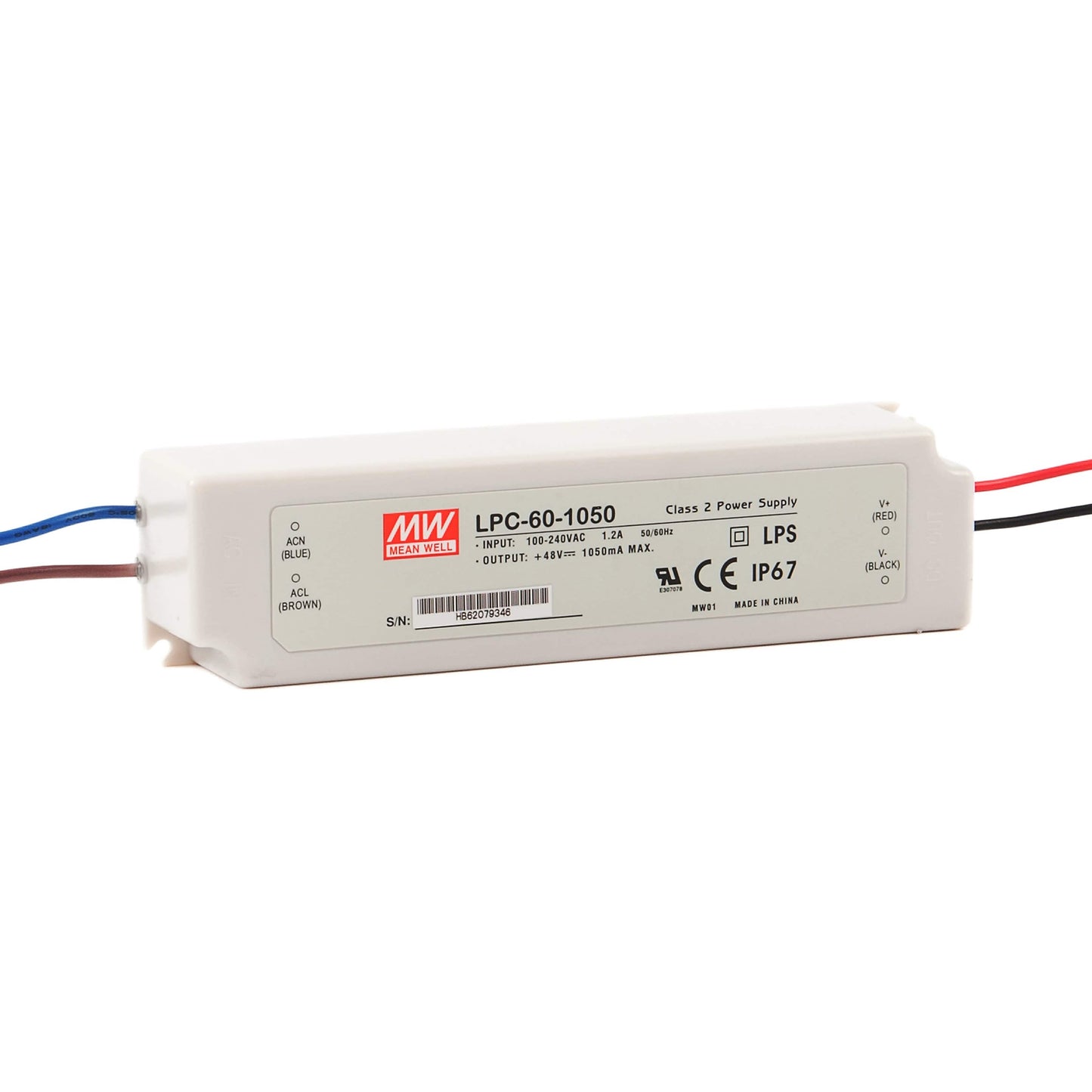 S7 Ballast /Drivers 60W / 1050mA MEANWELL LPC Series Constant Current Power Supply