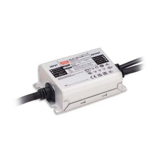 MEANWELL XLG-20 21W 500mA Constant Current Mode LED Driver x24Pcs - DelightLighting