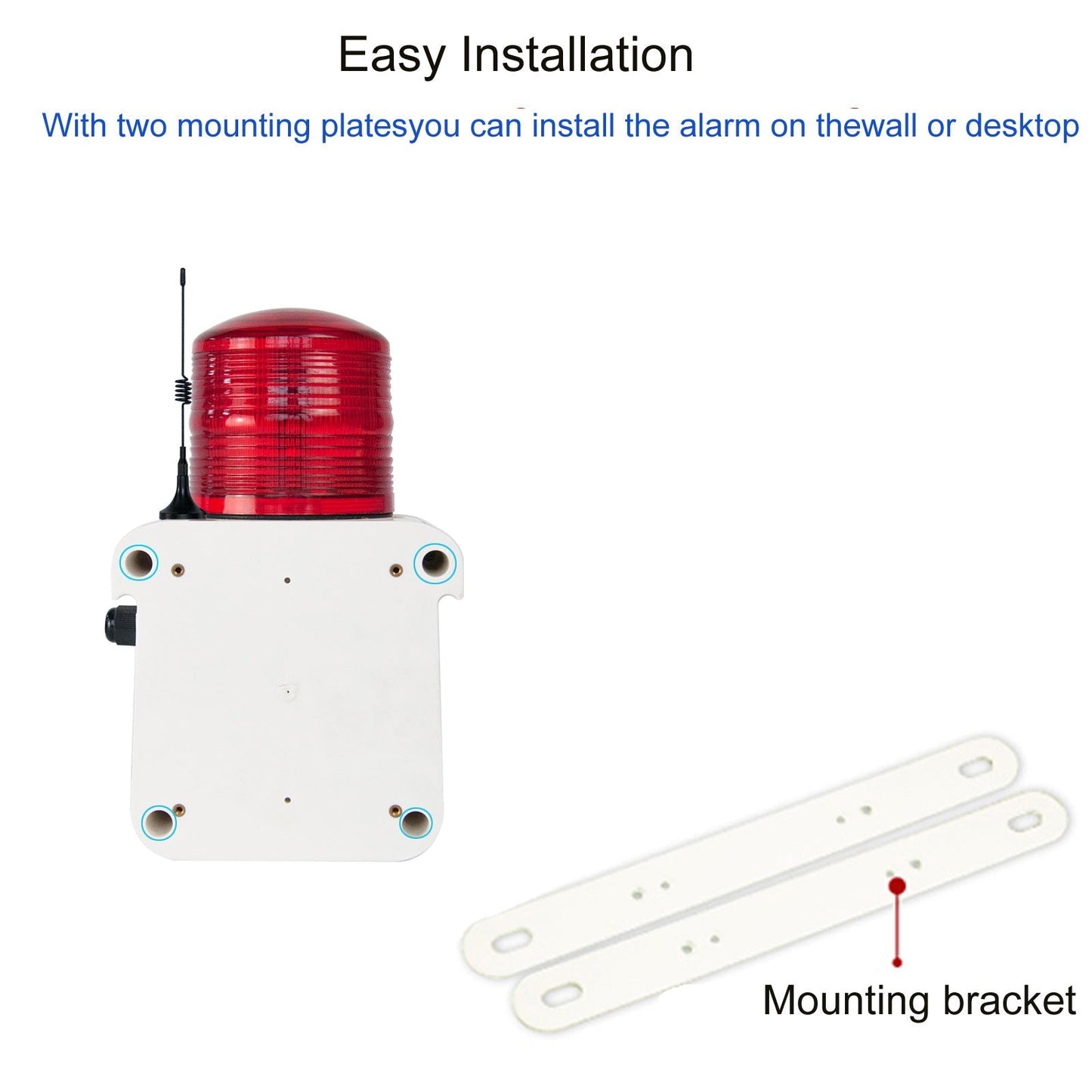 YASONG Wireless Remote Control Alarm Siren(2000m/500m), LED Strobe Warning Light 120dB Horn Power 15W for Loss Prevetion, Warehouse, Factories SLA-800Y