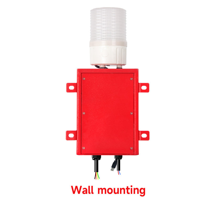 YASONG Dry Contact Signal Triggered Security Siren Waterproof 120dB Red Yellow Green Strobe Light Siren for Factory Fire stations Harbours SLA-315