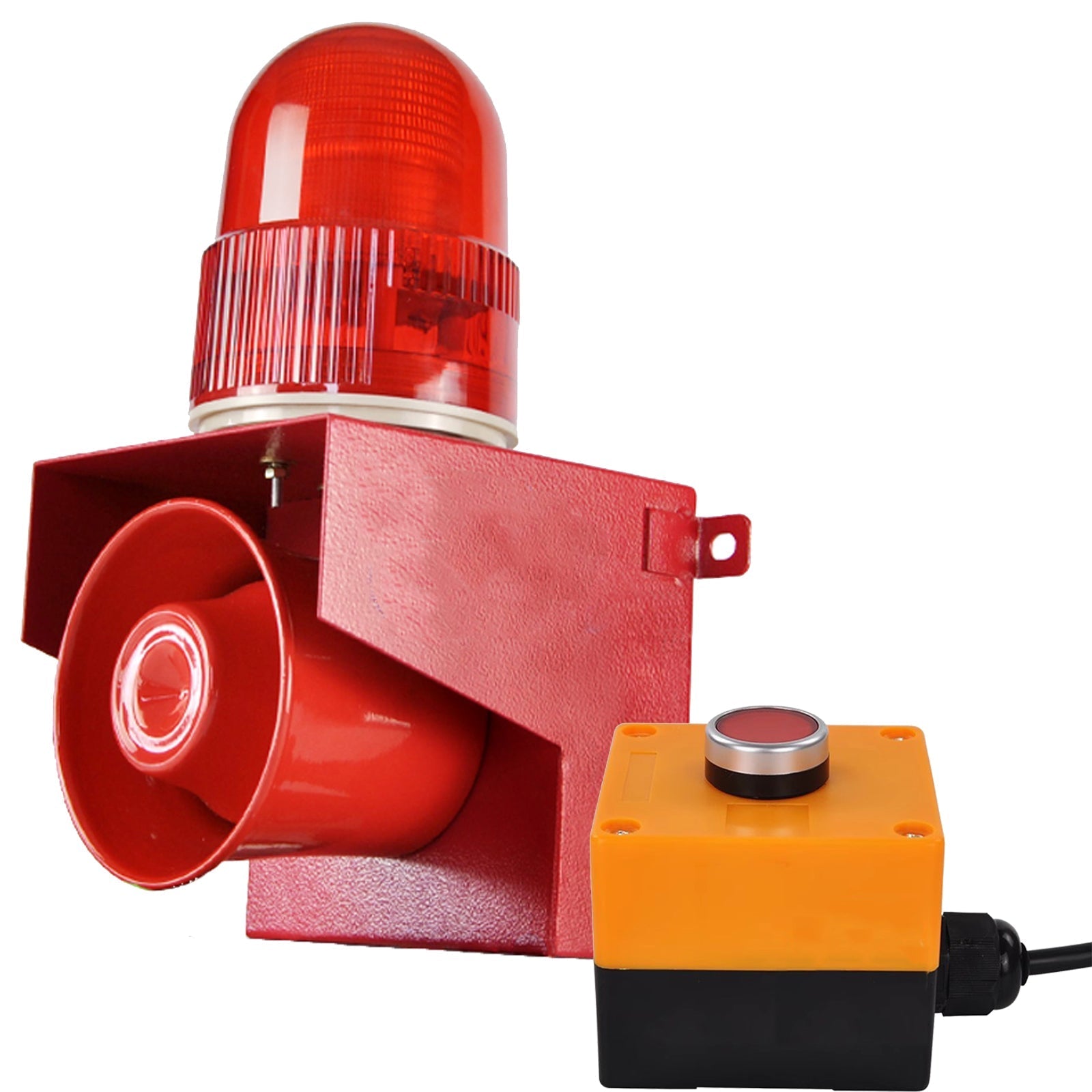 YASONG 120dB Button Control Alarm Siren, LED Strobe Light, Emergency ...