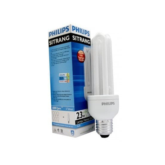 PHILIPS Sitrang AU4 7421 E27 6500K CFL Entry Stick Bulbx4Pcs