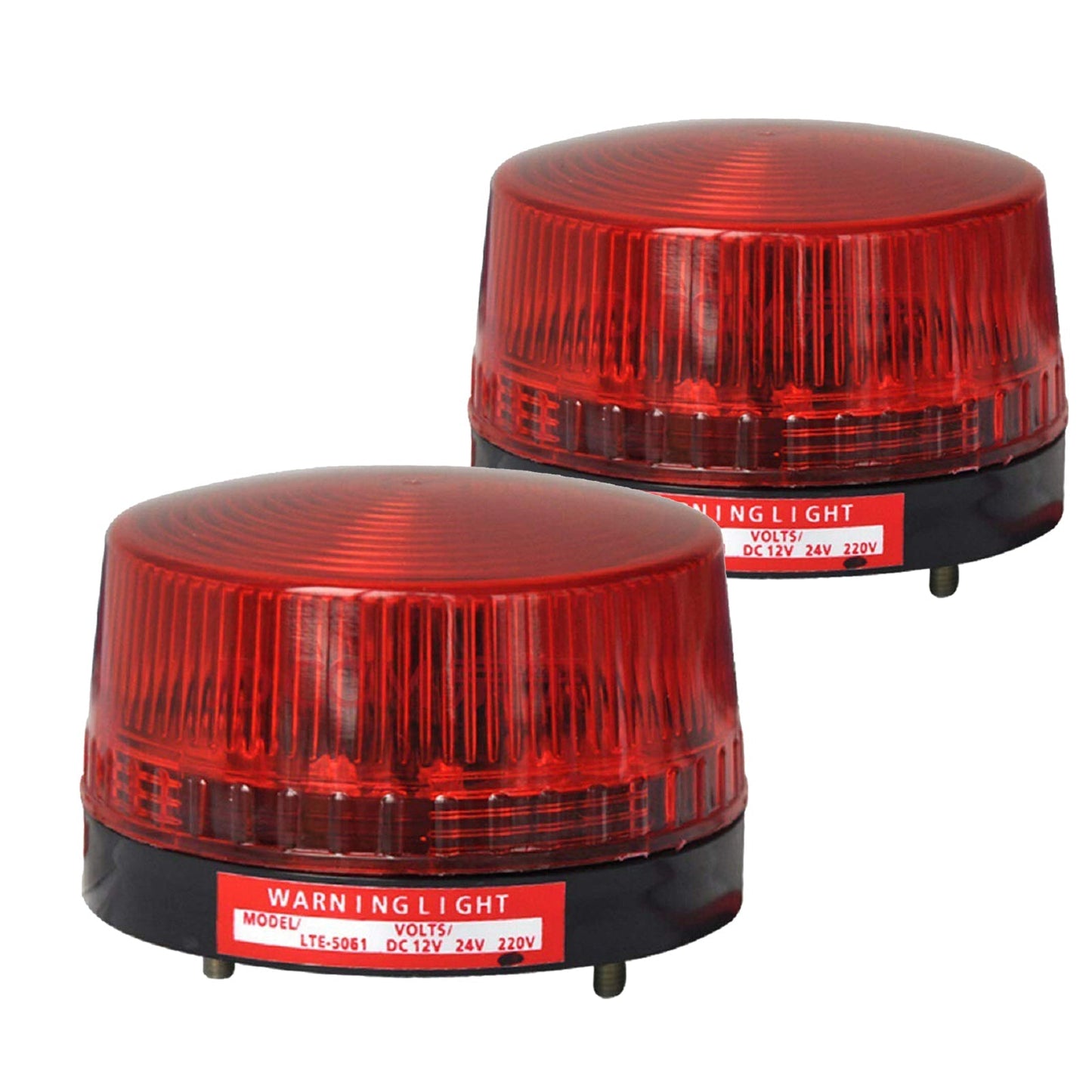 YASONG 2PCS Mini Signal Round Warning Light Strobe Flashing Light Police Beacon Light for Factory, Workshop and Mechanical Equipment SLA-5061