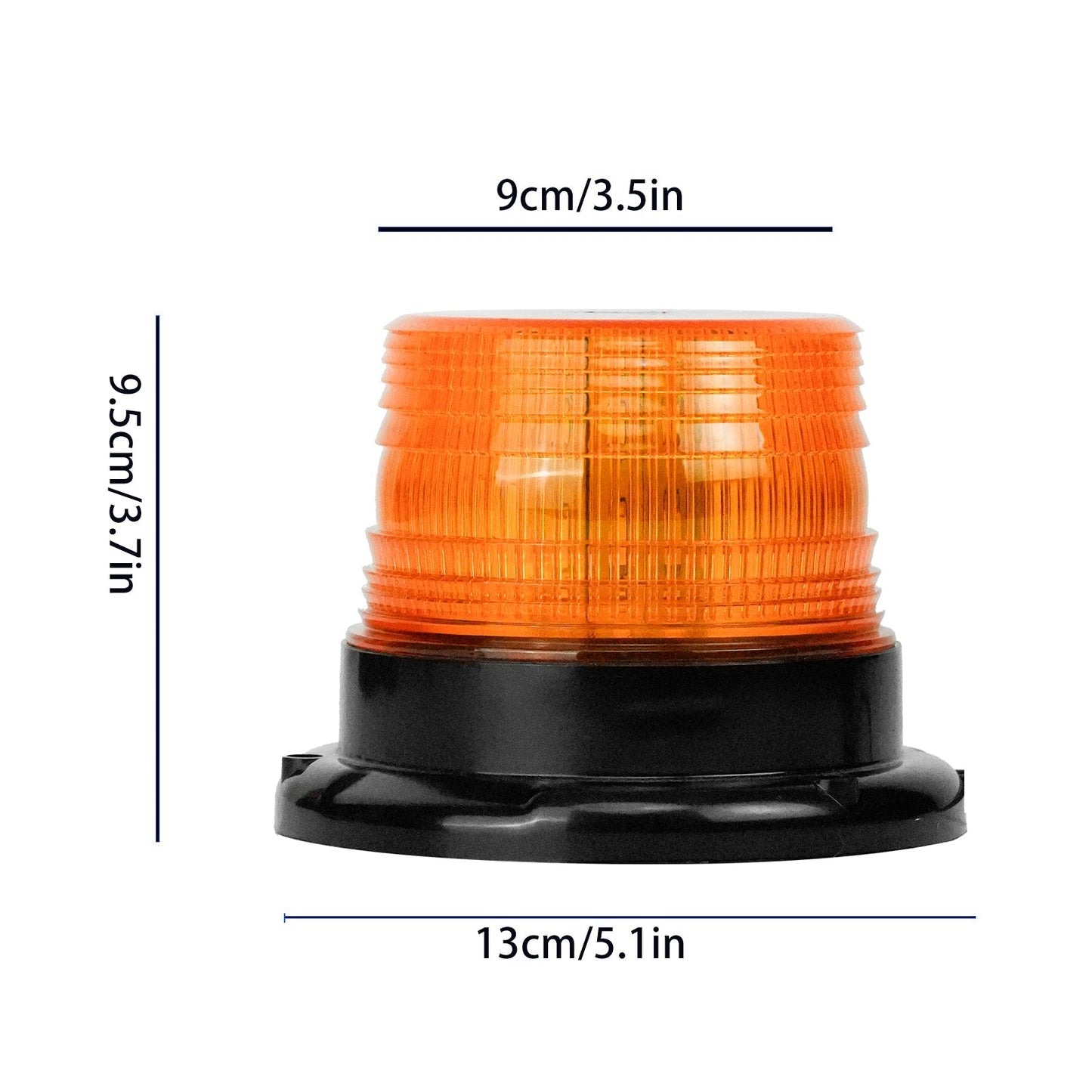 YASONG Amber 40 LED Beacon Strobe Light 12-24V Warning Safety Flashing Light with Magnetic and 9.8ft Straight Cord for Vehicle Forklift Truck Tractor UTV Car Bus