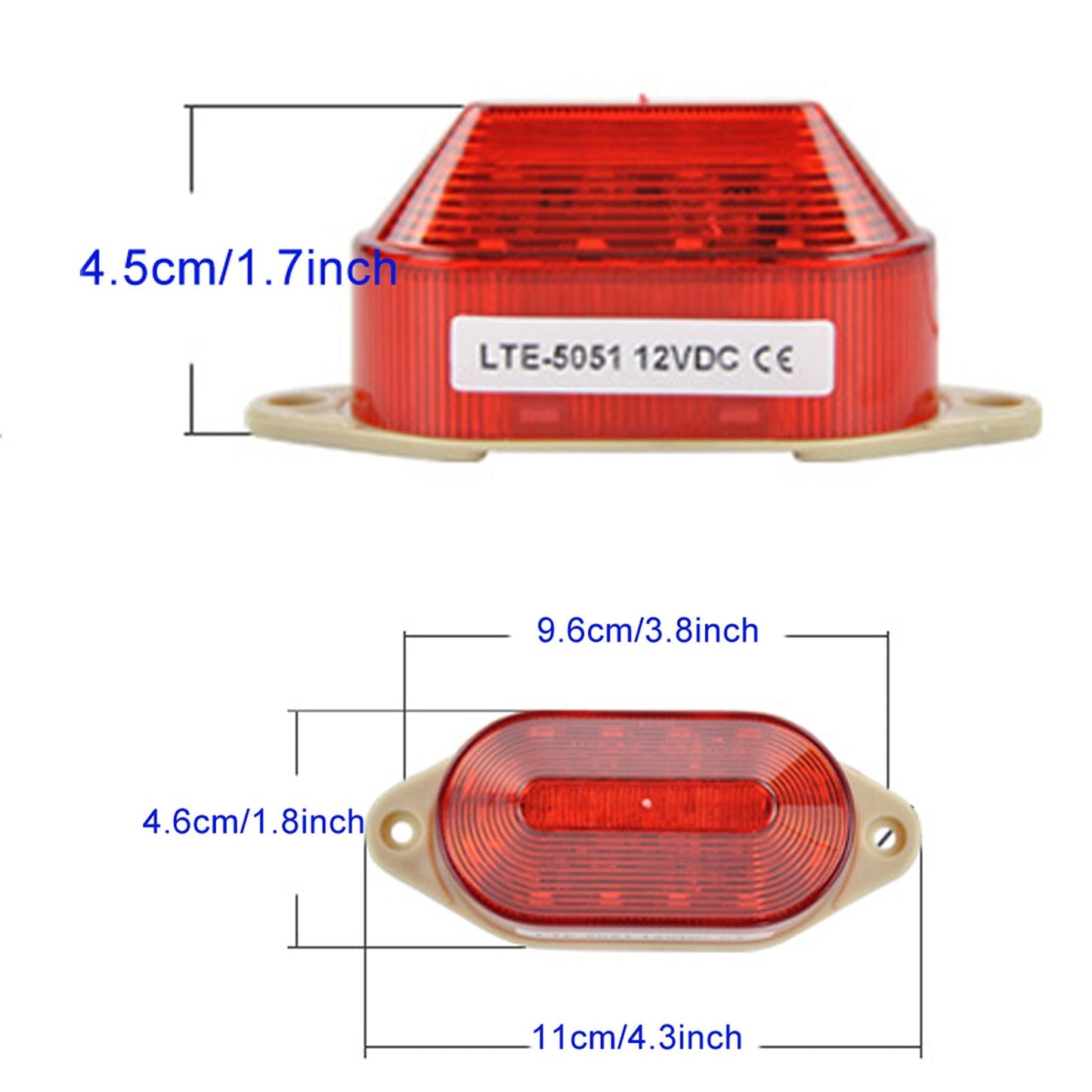 YASONG Led Strobe Flashing Light Mini Mechanical Emergengy Signal Warning Light with No Sound for Equipment, Workshops, Factory