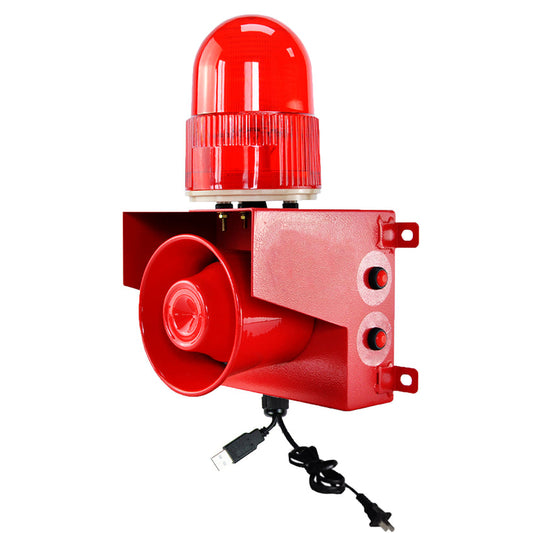 YASONG Timeable Alarm Siren Waterproof 120dB Horn Emergency Security Sirens with Timer, LED Strobe Light for Factory Workshop School SLA-01T1