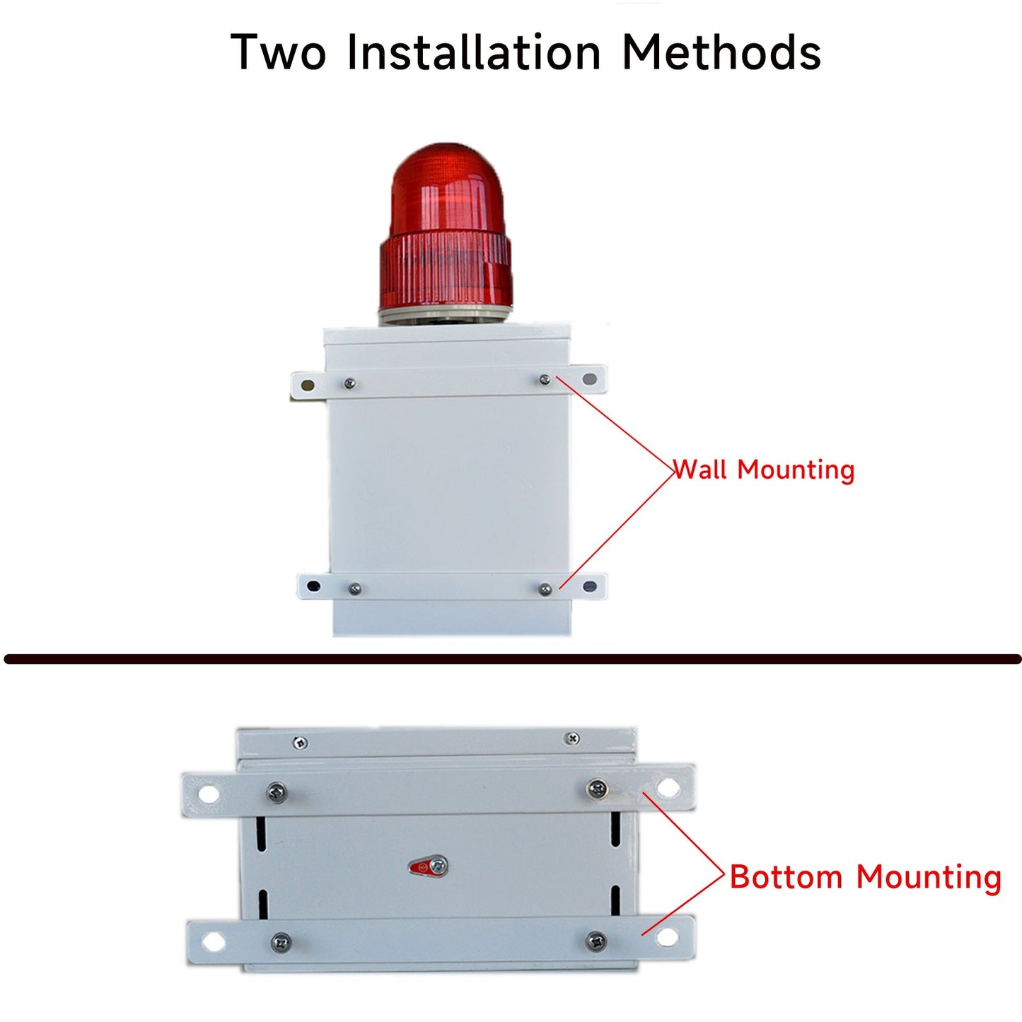 YASONG Wireless Remote Control Alarm Siren 2000m/1.24mile Strobe Siren 120dB Horn Outdoor Security Alarm with Adjustable Volume and Tone for Warehouse, Factories SLA-B02Y