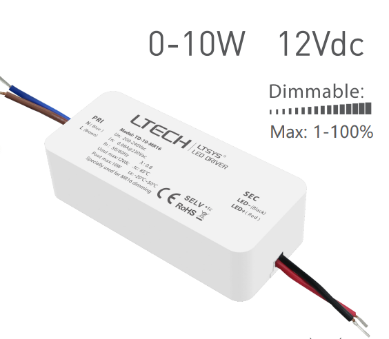[China] LTECH Constant Voltage TRIAC LED Driver TD-10-MR16 x30Pcs - DelightLighting