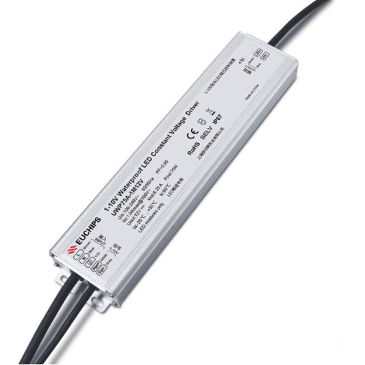 Euchips 75W 12VDC Constant Voltage LED Driver UWP75A-1M12V x20Pcs - DelightLighting