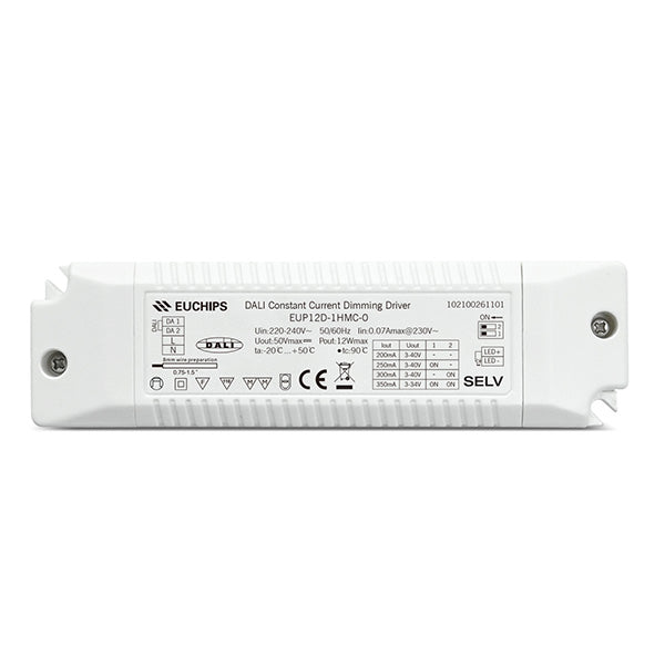 [CHINA] EUCHIPS EUP12D-1HMC-0 12W AC/DC DALI Constant Current Dimming Driver x10PCs - DelightLighting