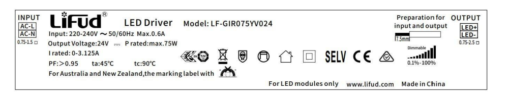 [China] LIFUD GIR series CV Flicker-Free non-dimmable LED driver - DelightLighting