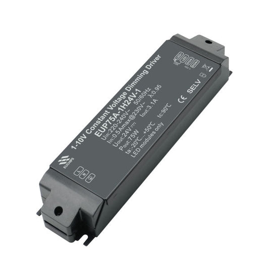 Euchips 75W 24VDC 1-10V LED Constant Voltage Dimmable Driver EUP75A-1H24V-1 x20Pcs - DelightLighting