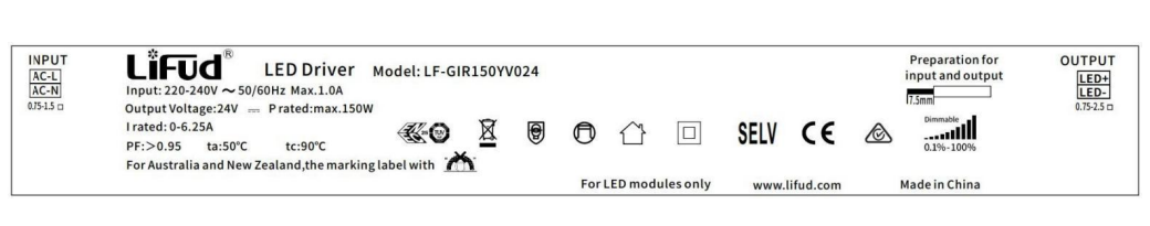 [China] LIFUD GIR series CV Flicker-Free non-dimmable LED driver - DelightLighting