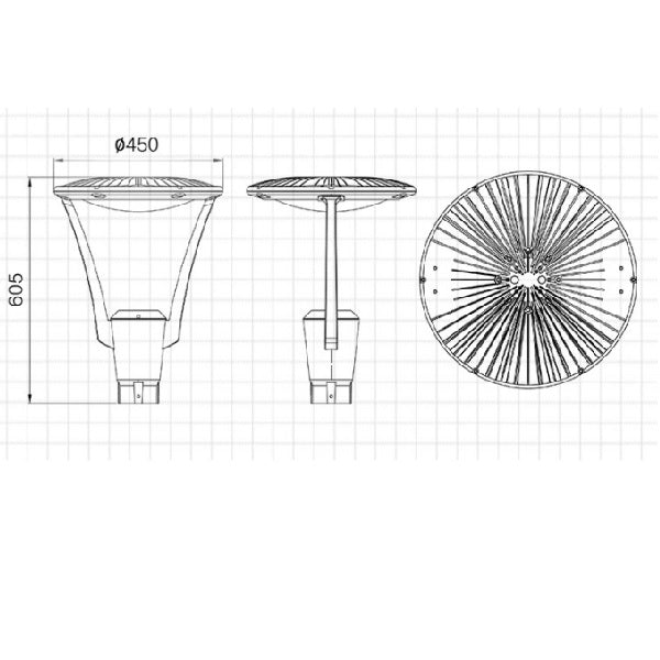 [CINA] Lampu Jalan Taman LED HB-035-02