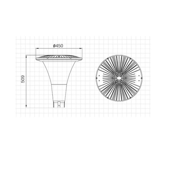 [CINA] Lampu Jalan Taman LED HB-035-04