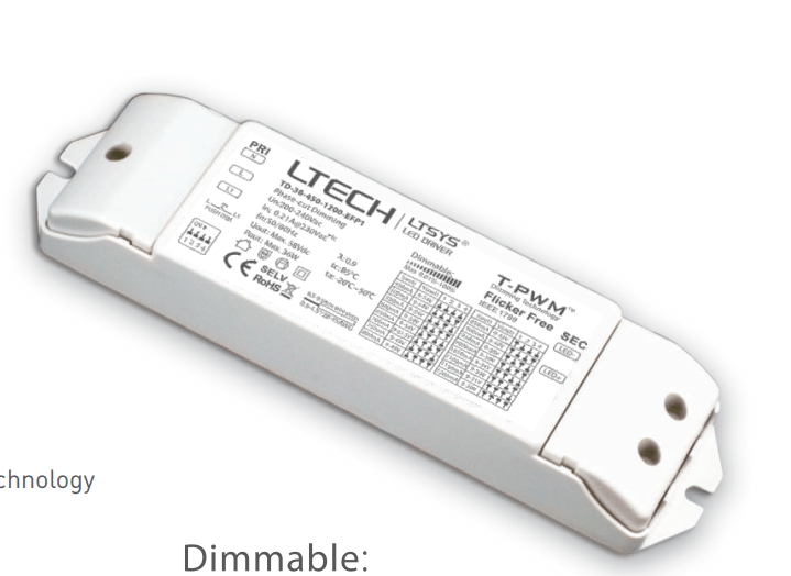 [China] LTECH TD-EFP1 series CC TRIAC ELV LED Driver x30Pcs - DelightLighting