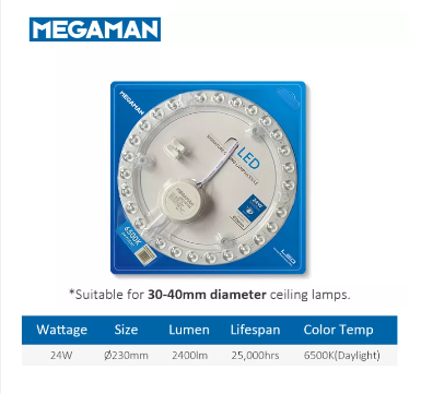 MEGAMAN Signature Ceiling Light Module YGA03A61 series x50Pcs - DelightLighting
