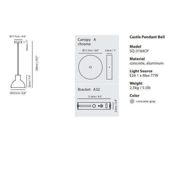 [USA] Seed Design  Castle Pendant Lamp