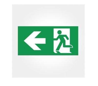 DENKO EXIT/Emergency 2W / Single_W/Left Arrow DENKO 2W LED Emergency Exit Light Running Man - Recessed