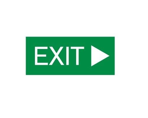 DENKO EXIT/Emergency 2W / Single_W/Right Arrow DENKO 2W LED Slim Emergency Exit Light - Recessed