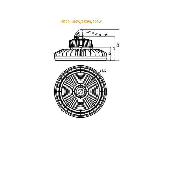 F4 Fixture [CHINA] Delight HB09 High Bay Light x2PCs