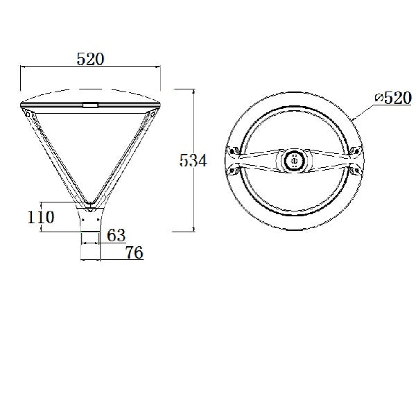 [CINA] Lampu Jalan Taman LED HB-053