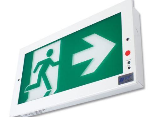Maxspid EXIT/Emergency Recess / Single / East Maxspid 1W LED Wall Recess Exit Light Boxster BLR/M/W5100